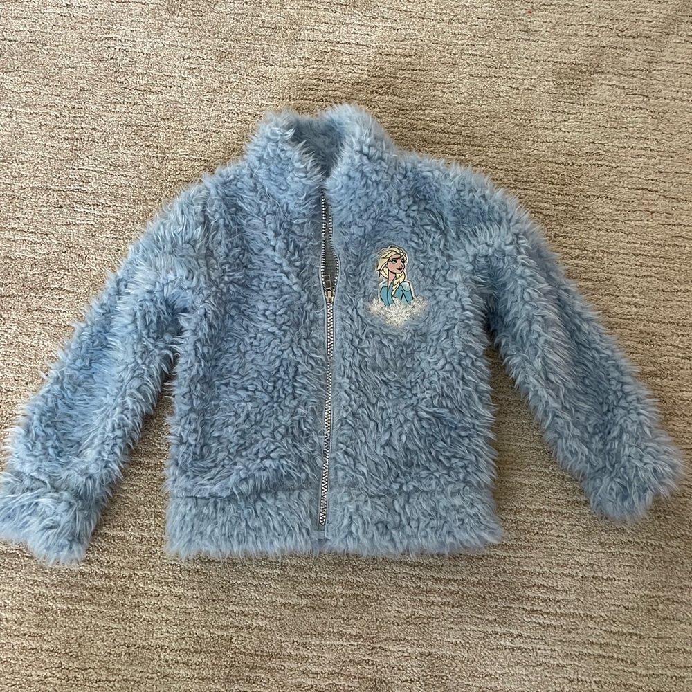 Blue frozen 2 furry jacket